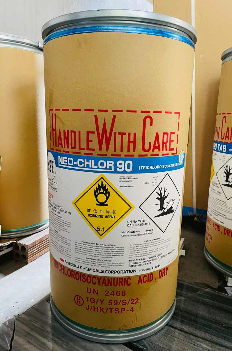 Chlorine Nhật TTCA 90% Bột – Hóa chất hồ bơi hiệu quả Biotech Pool
