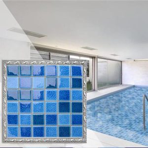 Gạch Mosaic Thủy Tinh Xanh Dương 2x2cm Tiết Kiệm Bền Màu