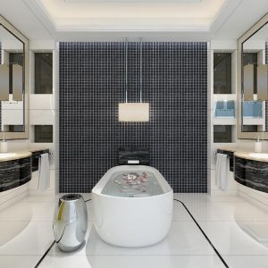 Gạch Mosaic Thủy Tinh Xanh Dương 2x2cm Tiết Kiệm Cho Hồ Bơi