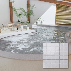 Gạch Mosaic Thủy Tinh Đen Tuyền 2x2cm Tiết Kiệm Năng Lượng