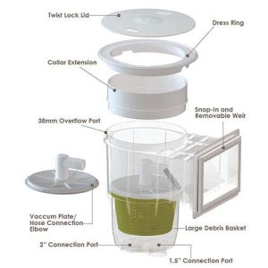 Máy Lọc Bề Mặt Hồ Bơi Emaux Tiết Kiệm Năng Lượng Hiệu Suất Cao