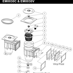 Máy Lọc Bề Mặt Hồ Bơi Tiết Kiệm Điện Emaux EM0030