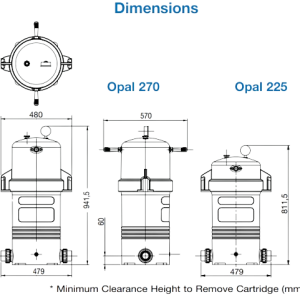 Thiết Bị Lọc Cartridge Hồ Bơi Waterco OpalXL4 Tiết Kiệm Năng Lượng