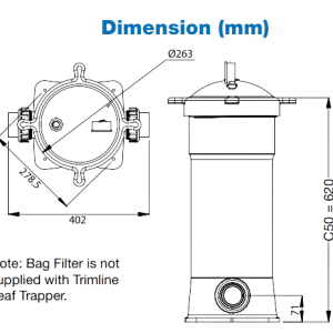 Phụ Kiện Lọc Lá Hồ Bơi Waterco Trimline 4 Lá Tiết Kiệm