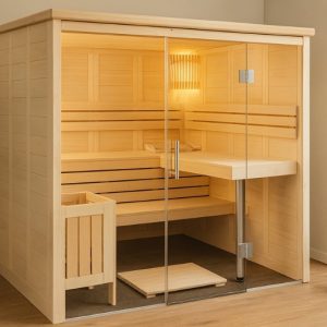 Cabin Xông Hơi Khô Alaska View 3-4 Người Gỗ Thông – hình 2