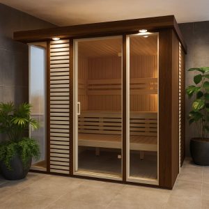 Cabin Xông Hơi Khô Leili Exclusive 3-4 Người Gỗ Thông Cabin Xông Hơi Khô Leili Exclusive 3-4 Người Gỗ Thông – hình 3
