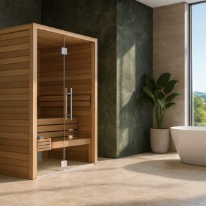 Cabin Xông Hơi Khô Relaxation Realm 2 Người Gỗ Hemlock Cabin Xông Hơi Khô Relaxation Realm 2 Người Gỗ Hemlock – hình 1