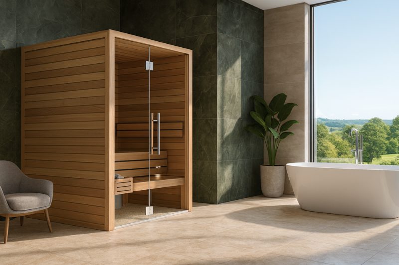 Cabin Xông Hơi Khô Relaxation Realm 2 Người Gỗ Hemlock Cabin Xông Hơi Khô Relaxation Realm 2 Người Gỗ Hemlock – hình 1