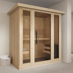 Cabin Xông Hơi Khô Sauna Cabin 3-4 Người Gỗ Thông – hình 3