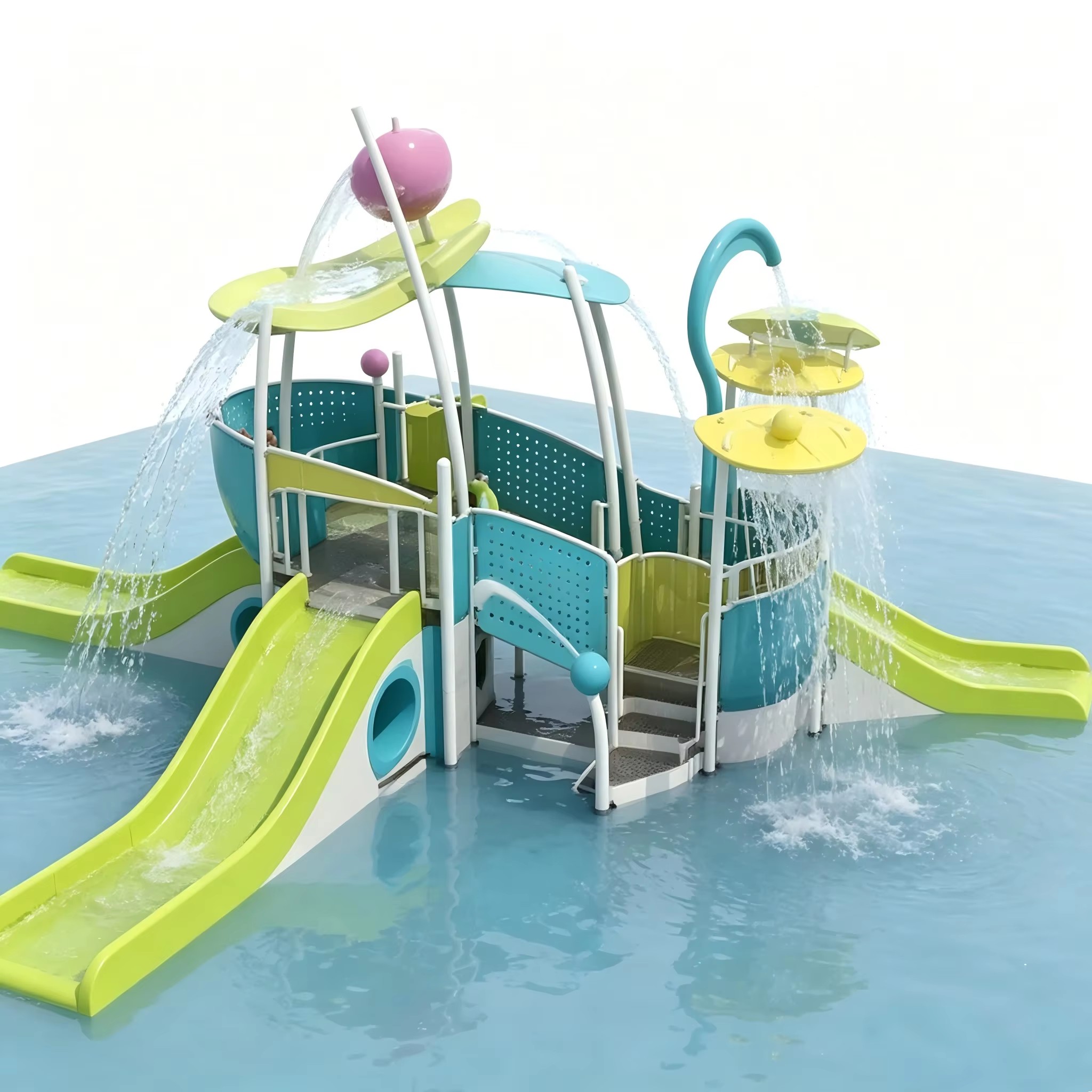 Cầu trượt nước composite cho sân chơi nước trẻ em an toàn bền đẹp Cầu trượt nước composite cho sân chơi nước trẻ em an toàn bền đẹp - hình 5