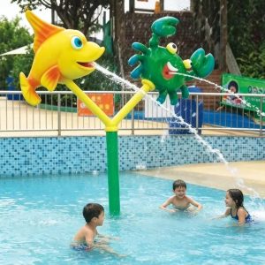 Đài Phun Nước Hình Cá Cua Composite Cho Sân Chơi Nước Trẻ Em - hình 3