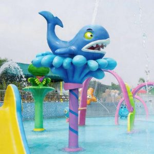 Đài Phun Nước Hình Cá Voi Composite Cho Sân Chơi Nước Trẻ Em - hình 5