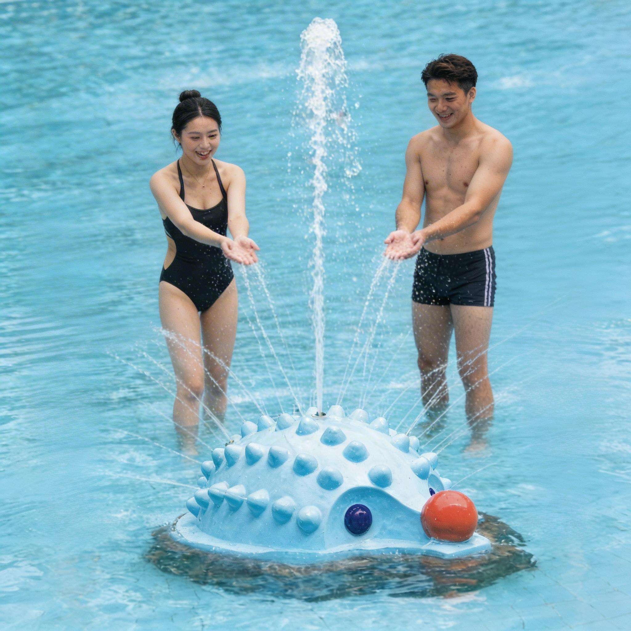 Đài Phun Nước Hình Con Nhím Composite Cho Sân Chơi Nước Trẻ Em Đài Phun Nước Hình Con Nhím Composite Cho Sân Chơi Nước Trẻ Em - hình 2