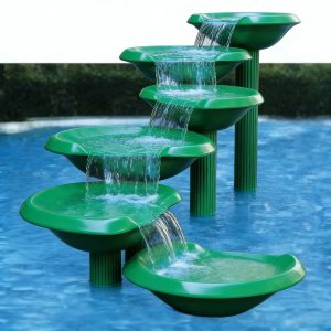 Đài Phun Nước Hình Lá Sen Composite Cho Sân Chơi Nước Trẻ Em - hình 3