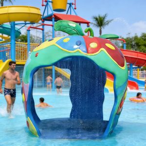 Đài Phun Nước Hình Quả Táo Composite Cho Sân Chơi Nước Trẻ Em - hình 5