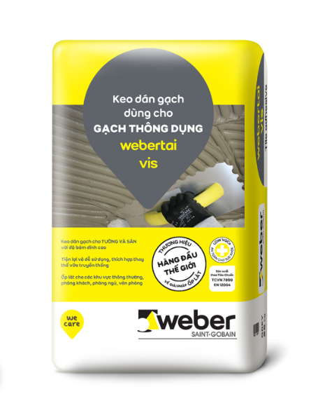Keo Dán Gạch Weber Webertai VIS 25kg – Ốp Lát Tường Sàn Nội Thất Bám Chắc