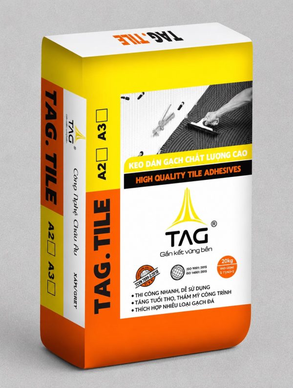 Keo Dán Gạch TAG Tile A2 20kg – Ốp Lát Tường Sàn Tiêu Chuẩn (C1)