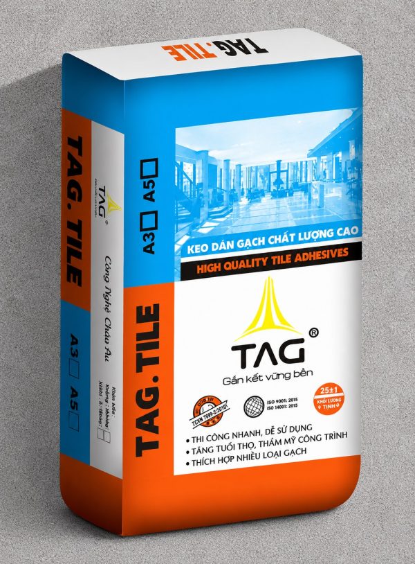 Keo Dán Gạch TAG Tile A5 20kg – Gạch Khổ Lớn, Bám Dính Cao