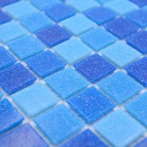 Gạch Mosaic Thủy Tinh Hồ Bơi Chuyển Sắc Xanh (Loang Màu) - hình 1