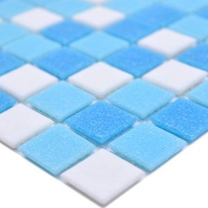 Gạch Mosaic Thủy Tinh Hồ Bơi Chuyển Sắc Xanh (Loang Màu) - hình 1