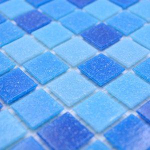 Gạch Mosaic Thủy Tinh Hồ Bơi Chuyển Sắc Xanh (Loang Màu) - hình 2
