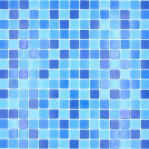 Gạch Mosaic Thủy Tinh Hồ Bơi Chuyển Sắc Xanh (Loang Màu) - hình 2