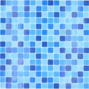 Gạch Mosaic Thủy Tinh Hồ Bơi Chuyển Sắc Xanh (Loang Màu) - hình 3