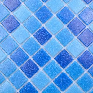 Gạch Mosaic Thủy Tinh Hồ Bơi Chuyển Sắc Xanh (Loang Màu) - hình 3