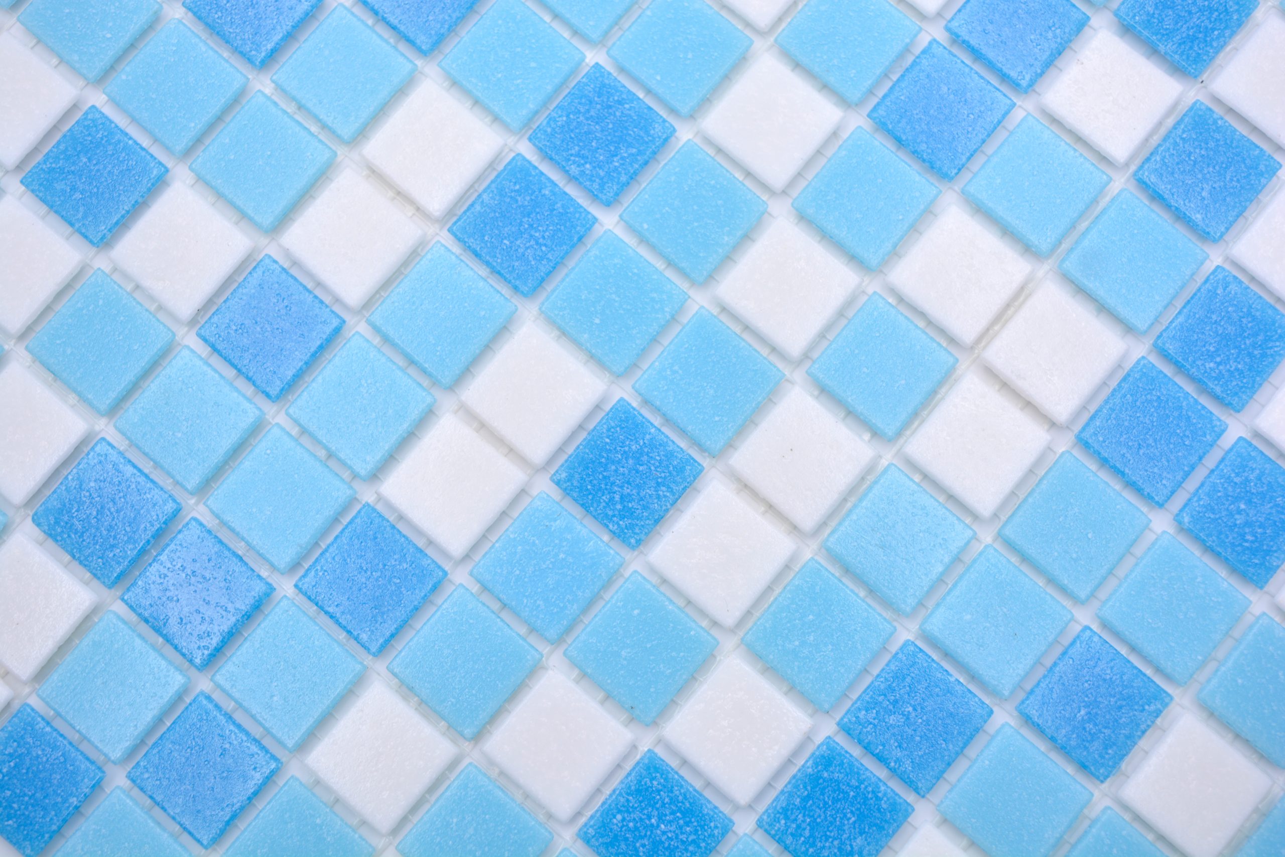 Gạch Mosaic Thủy Tinh Hồ Bơi Chuyển Sắc Xanh (Loang Màu) - Bộ 10 Vỉ - hình 3
