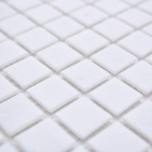 Gạch Mosaic Thủy Tinh Hồ Bơi Trắng Tinh Trắng - hình 3