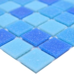 Gạch Mosaic Thủy Tinh Hồ Bơi Xanh Băng Xanh Dương - hình 1