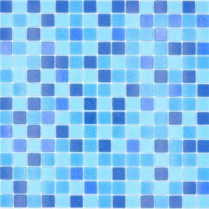 Gạch Mosaic Thủy Tinh Hồ Bơi Xanh Băng Xanh Dương - hình 3