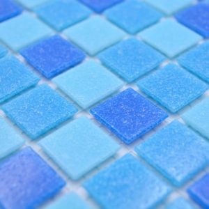 Gạch Mosaic Thủy Tinh Hồ Bơi Xanh Băng Xanh Dương - Bộ 10 Vỉ - hình 1