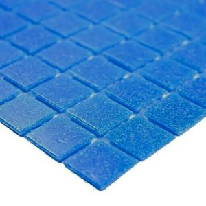 Gạch Mosaic Thủy Tinh Hồ Bơi Xanh Cobalt Xanh Dương Bóng - Bộ 10 Vỉ