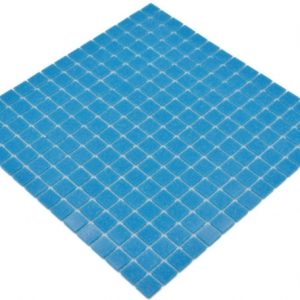 Gạch Mosaic Thủy Tinh Hồ Bơi Xanh Da Trời Nhạt Xanh Dương - Bộ 10 Vỉ