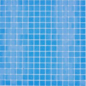 Gạch Mosaic Thủy Tinh Hồ Bơi Xanh Da Trời Nhạt Xanh Dương - Bộ 10 Vỉ - hình 1