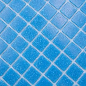 Gạch Mosaic Thủy Tinh Hồ Bơi Xanh Da Trời Nhạt Xanh Dương - Bộ 10 Vỉ - hình 3