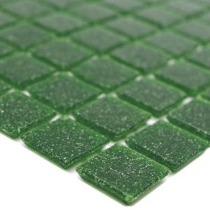 Gạch Mosaic Thủy Tinh Hồ Bơi Xanh Rêu Xanh Lá Đốm - hình 1