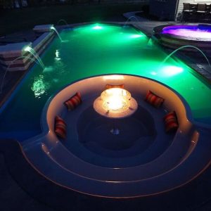 Hồ bơi lắp sẵn composite hồ bơi composite cortona sunken lounge – hoàn thiện thi công