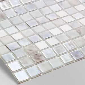 Gạch Mosaic Thủy Tinh Trắng Ngà Sang Trọng Cho Hồ Bơi Tiết Kiệm Năng Lượng