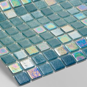 Gạch Mosaic Thủy Tinh Mix Xanh Nilo Tiết Kiệm Cho Hồ Bơi