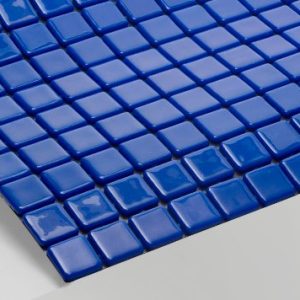 Gạch Mosaic Thủy Tinh Hồ Bơi Màu Xanh Dương Đậm Bóng Cao Cấp C8074