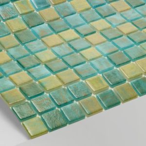 Gạch Mosaic Thủy Tinh Màu Cát Vàng Bali Tiết Kiệm Bền Bỉ Cho Hồ Bơi
