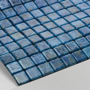 Gạch Mosaic Thủy Tinh Xanh Sapphire Tiết Kiệm Năng Lượng Cho Hồ Bơi