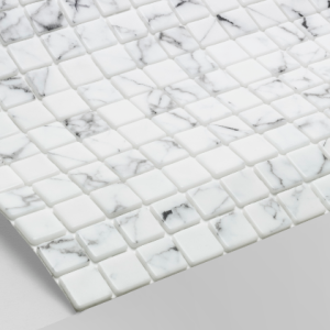 Gạch Mosaic Thủy Tinh Trắng Calacatta Tiết Kiệm Bảo Vệ Môi Trường