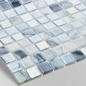 Gạch Mosaic Thủy Tinh Trắng Sáng Cao Cấp Ốp Hồ Bơi Tiết Kiệm