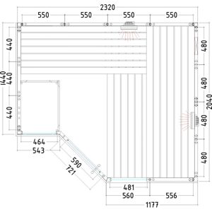 Phòng Xông Hơi Hồng Ngoại Arktis Infra+ 3-4 Người Gỗ Aspen Phòng Xông Hơi Hồng Ngoại Arktis Infra+ 3-4 Người Gỗ Aspen – hình 1