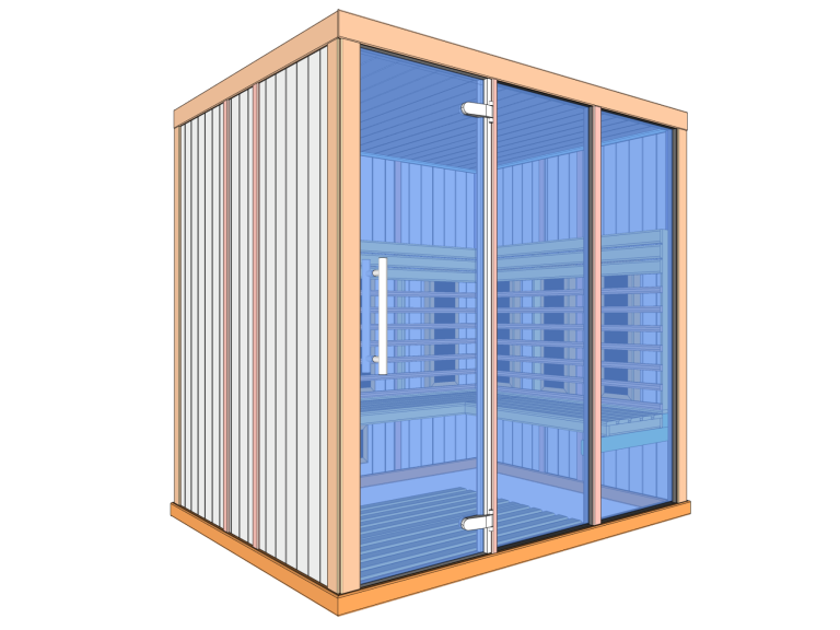 Phòng Xông Hơi Hồng Ngoại 4 Người Ghế Chữ L Nhập Khẩu