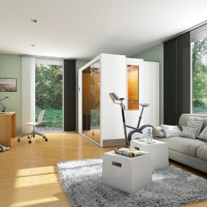 Phòng Xông Hơi Khô Klafs S1 3-4 Người Gỗ Trắng – hình 1