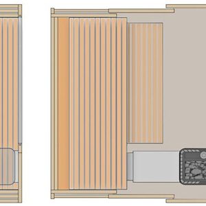Phòng Xông Hơi Khô Klafs S1 3-4 Người Gỗ Trắng – hình 2